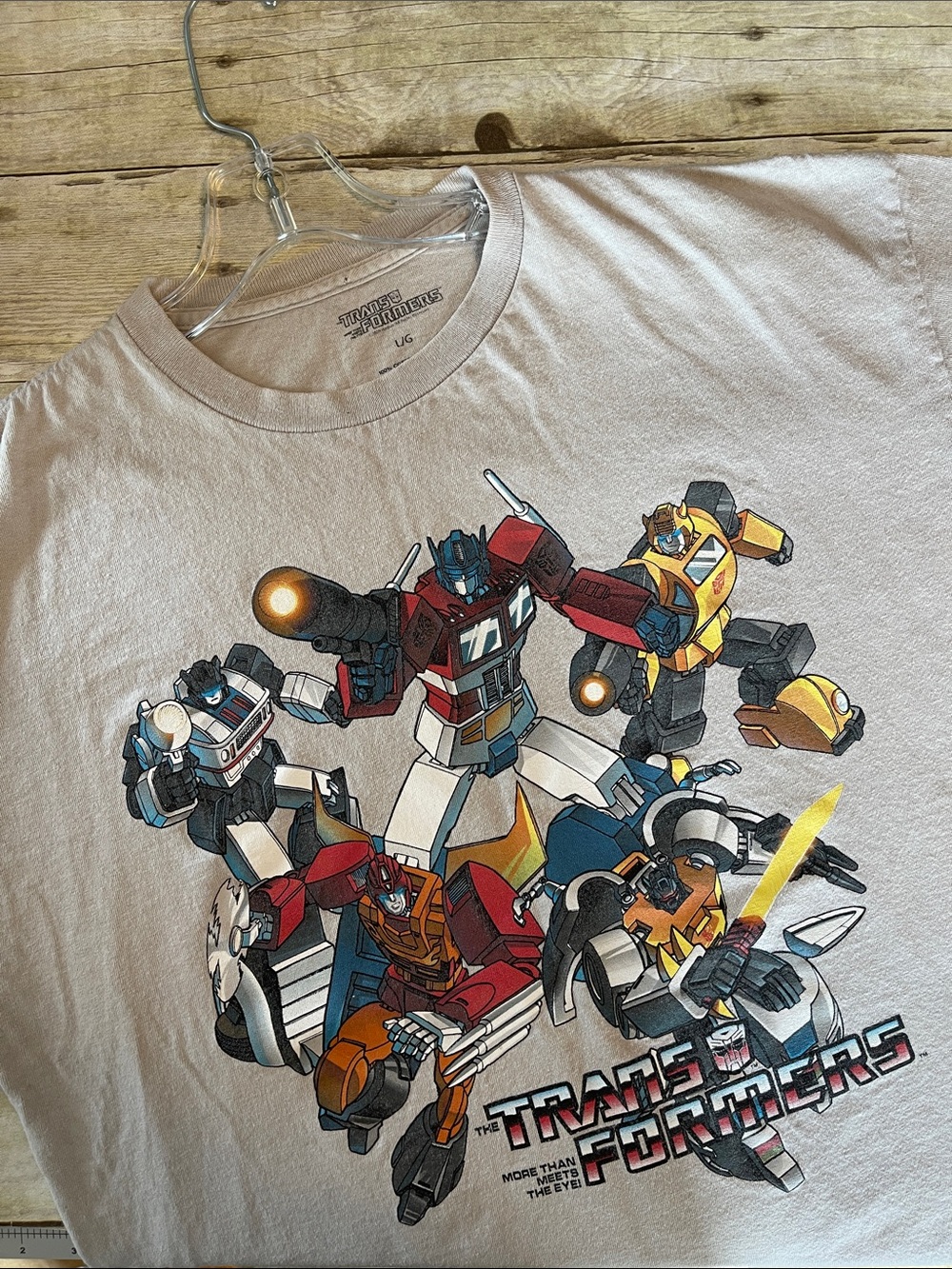 Men’s Large Transformers Autobot’s Cartoon Licensed T Shirt Gray